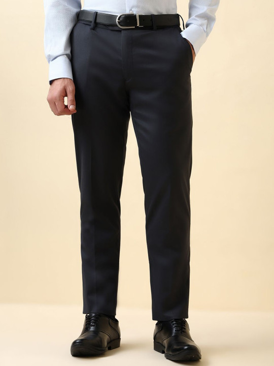 Allen Solly Sport Men Slim Fit Mid-Rise Formal Trousers