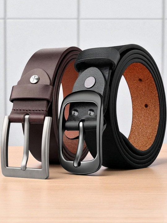 Roadster Men Set of 2 Leather Formal Belt