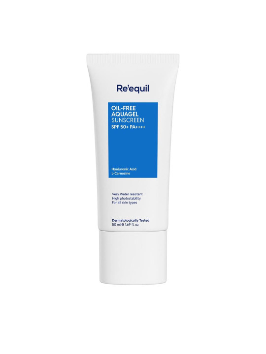 Reequil Oil Free Aquagel SPF 50+ PA++++ Sunscreen With Hyaluronic Acid - 50ml