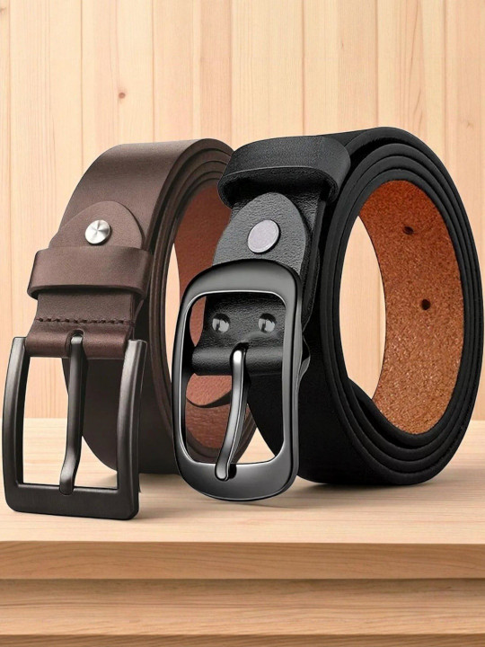 Roadster Men Pack Of 2 Tang Closure Leather Belt