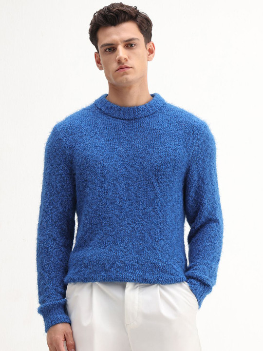 RARE RABBIT Men Round Neck Pullover Sweater