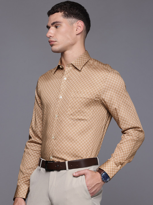 Louis Philippe Pure Cotton Ethnic Motifs Printed Classic Fit Formal Shirt