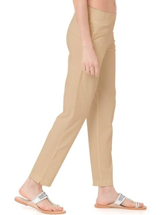 Cdeck Women Beige Cotton Outdoor Track Pants