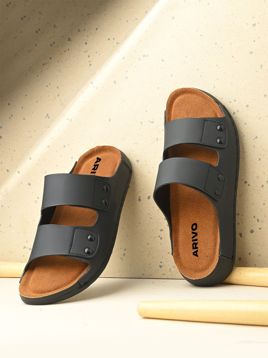 ARIVO Men Slip-On Casual Comfort Sandals with Buckles