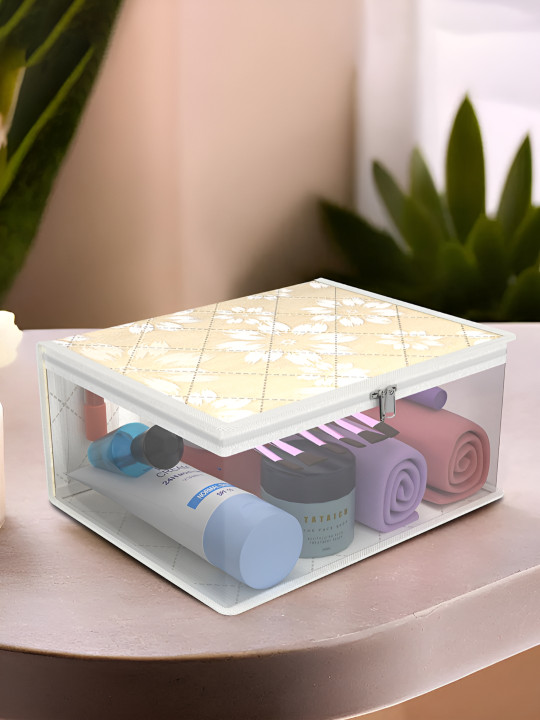 Aura Gold-Toned & White Wardrobe Makeup Organiser