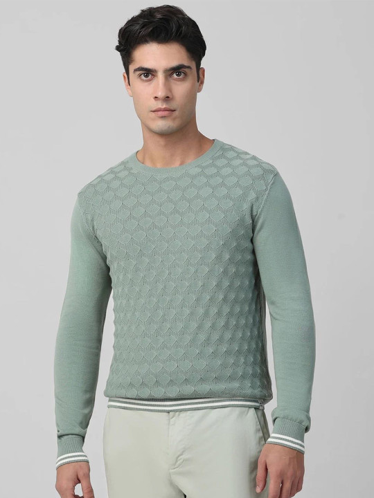 Mufti Men Textured Pullover Sweaters