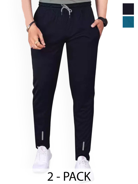 Gladly Men Pack Of 2 Mid-Rise Dry Fit Track Pants