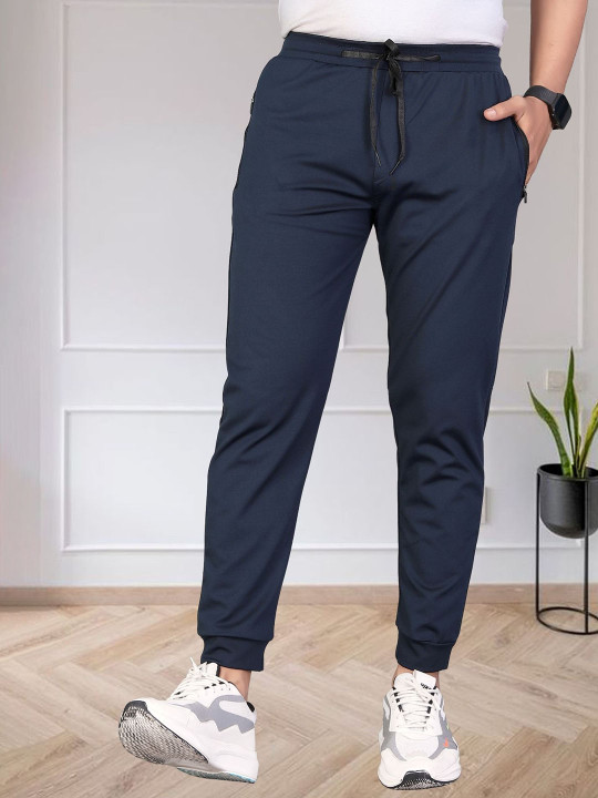 Divra Clothing Men Mid-Rise Track Pants