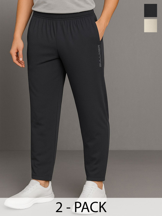 BULLMER Men Pack Of 2 Mid-Rise Track Pants