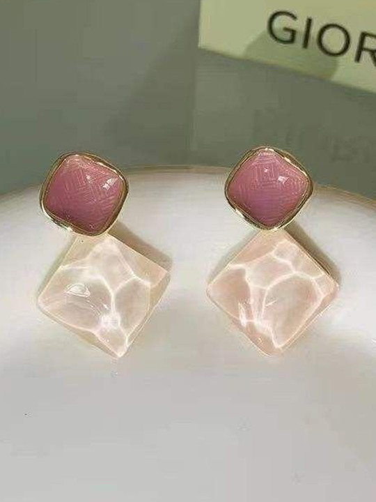 Celestique Geometric Drop Earrings