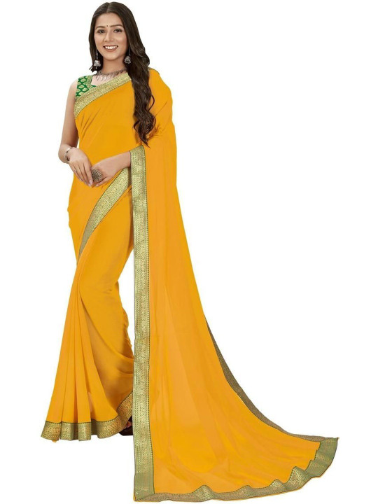 STYLETONE Poly Chiffon Designer Saree