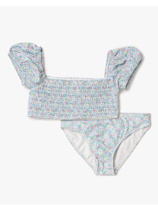 GAP Girls Floral Print Puff Sleeve Swimwear Set