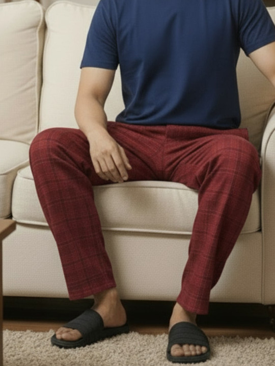 XYXX Men Super Combed Cotton Checkmate Lounge Pants XYPYJM16