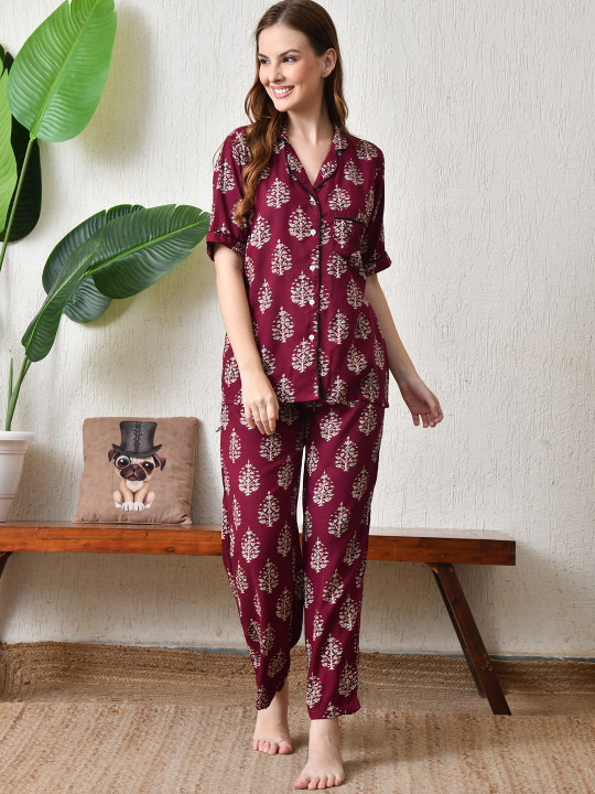 Saanvi Collection Women Printed Night suit