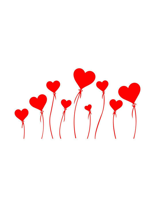 Sai Designs Red Printed Self-Adhesive Wall Stickers