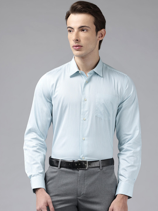 Blackberrys Striped Slim Fit Pure Cotton Casual Shirt