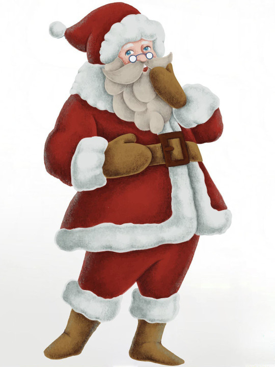 Sai Designs Red & White Santa Claus Wall Sticker