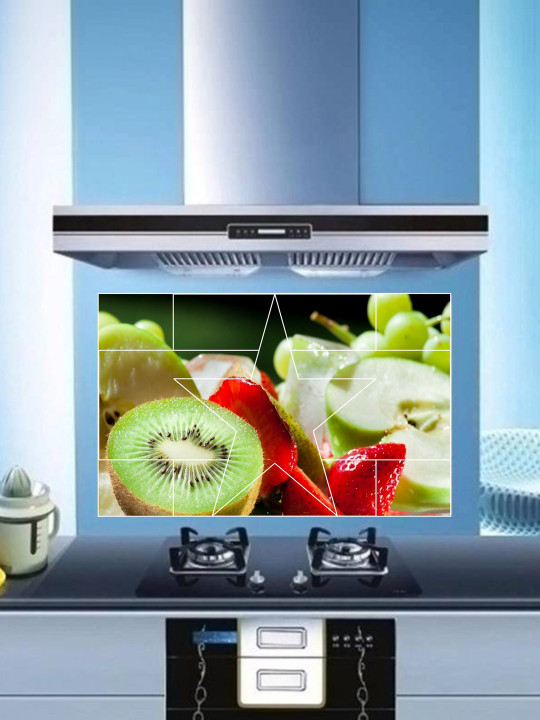 Sai Designs Green & Red Waterproof Kitchen Kiwi Fruit Wall Sticker Wallpaper