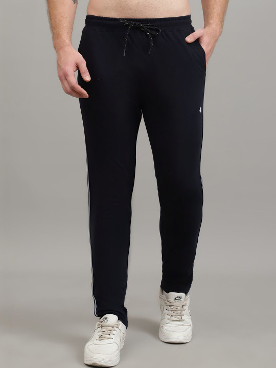 BUNCH OF BAD Men Cotton Mid-Rise Track Pants