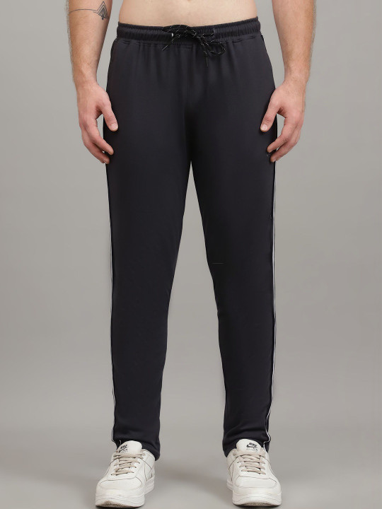 BUNCH OF BAD Men Cotton Mid-Rise Track Pants