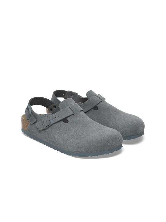 Birkenstock Tokio Unisex Narrow Width Gray Leather Sandal