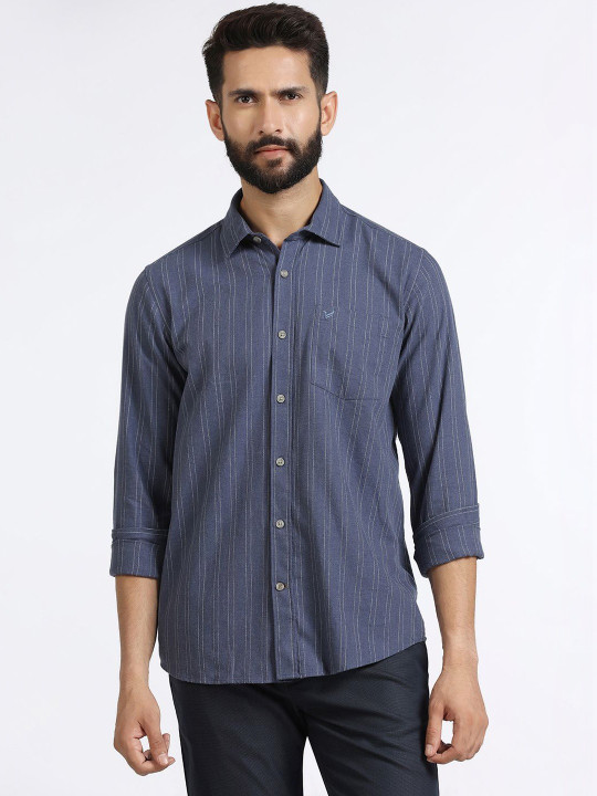 Blackberrys Men Slim Fit Striped Casual Shirt