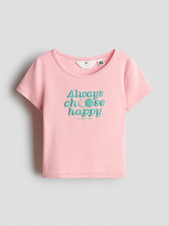 H&M Print-Motif Cotton Jersey Top