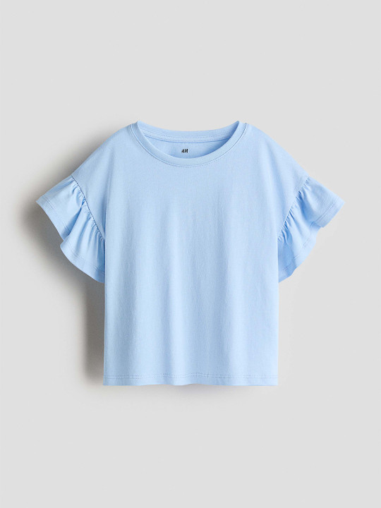 H&M Flutter-Sleeve Cotton Top