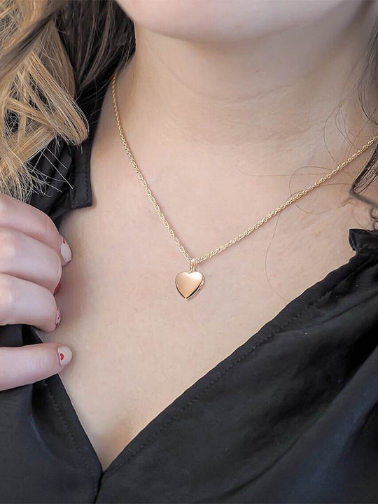The Kempu Collection Gold-Plated Heart Shaped Pendants with Chains