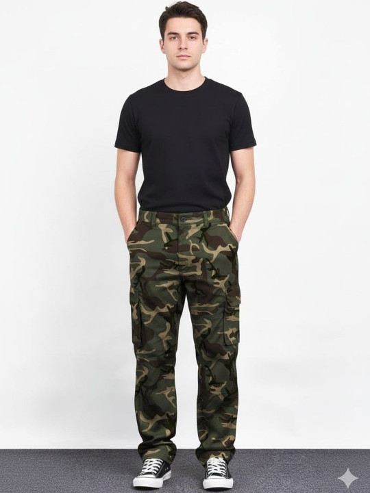 R.Code by The Roadster Life Co. Men Printed Trousers