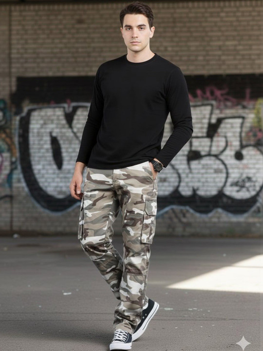 R.Code by The Roadster Life Co. Men Printed Trousers