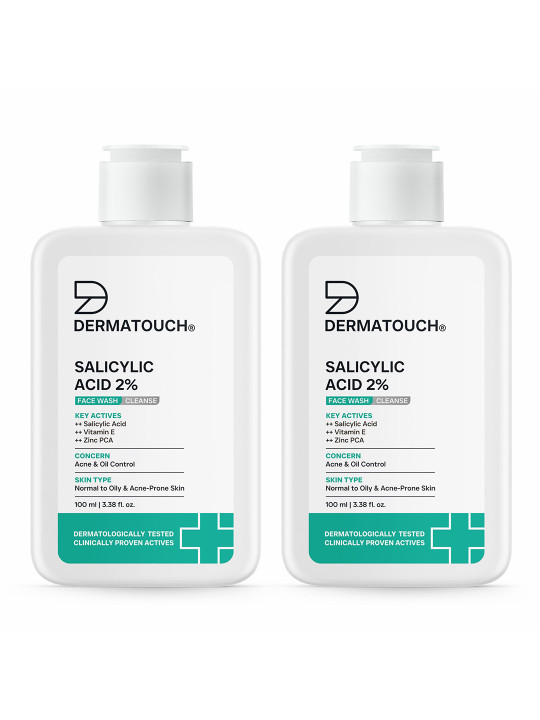 Dermatouch Set Of 2 Salicylic Acid Face Wash - 100 ml Each
