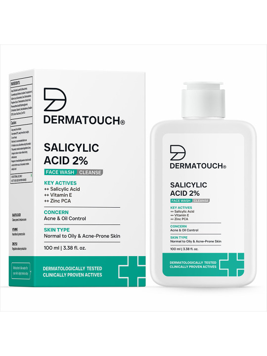 Dermatouch Salicylic Acid 2% Face Wash With Vitamin E & Zinc PCA - 100 ml