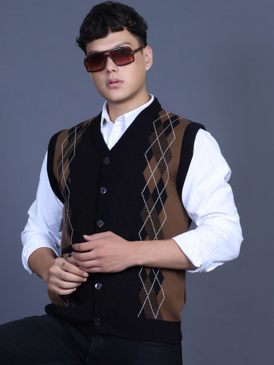 GODFREY Men Argyle Sweater Vest