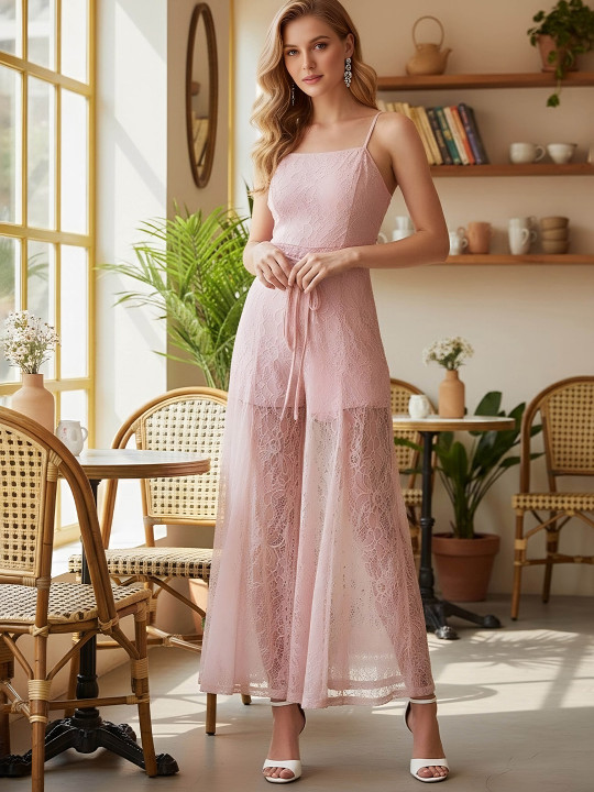 Berrylush Women Self Design Pure Cotton Basic Jumpsuit