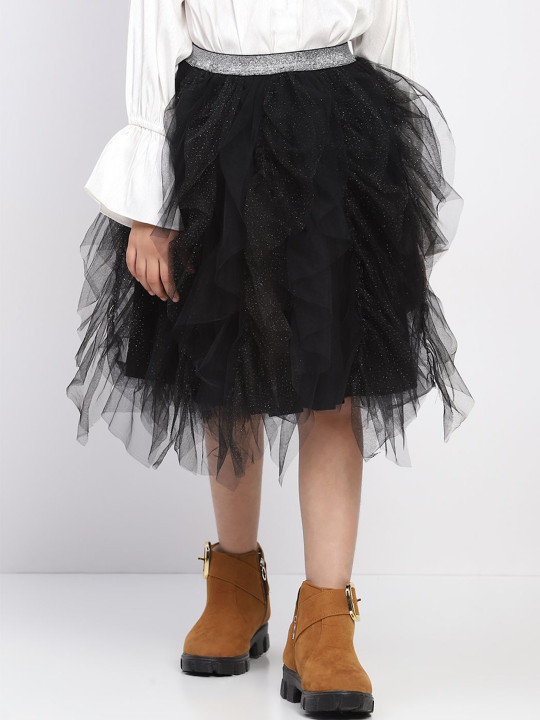 SPUNKIES Girls Layred Ruffled Tulle Skirt