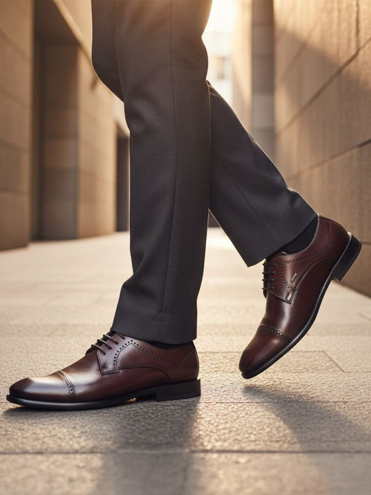 Bugatti Men Mansueto Flex Leather Formal Derbys