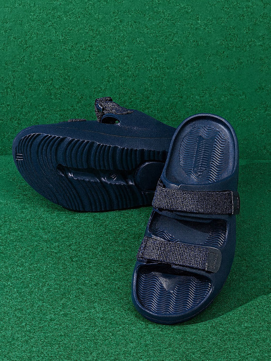 glitchez Men Open Toe Lightweight Casual Sliders