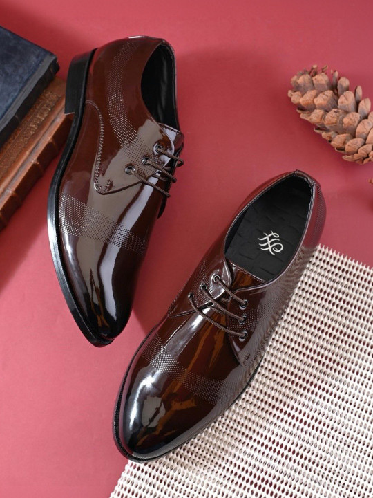 House of Pataudi Men Round Toe Lace-Ups Derbys Formal Shoes