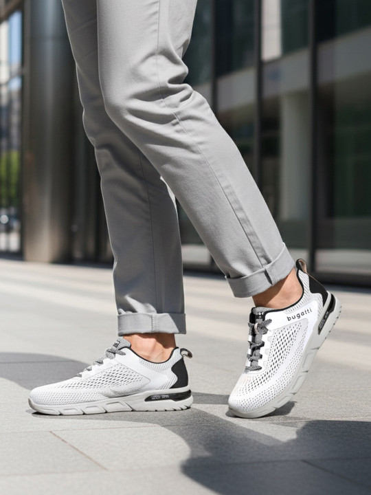 Bugatti Nubola Men Textured Lace Up Sneakers