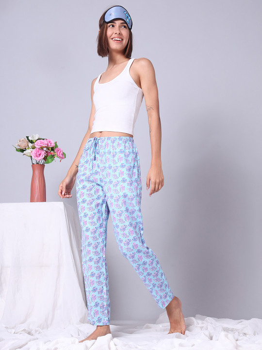 URBAN SCOTTISH Women Printed Mid-Rise Lounge Pants