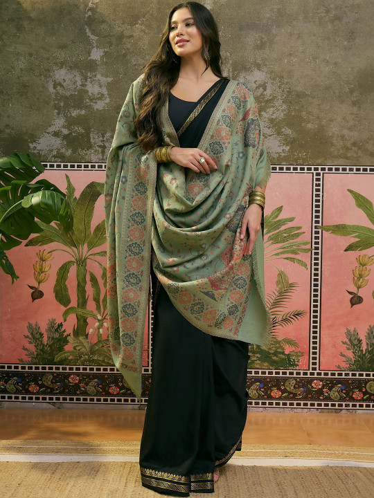 Sangria Women Pashmina Kashmiri Kaani Weave Shawl