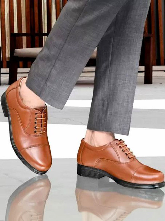 MANSTARK Men Round Toe Formal Oxfords