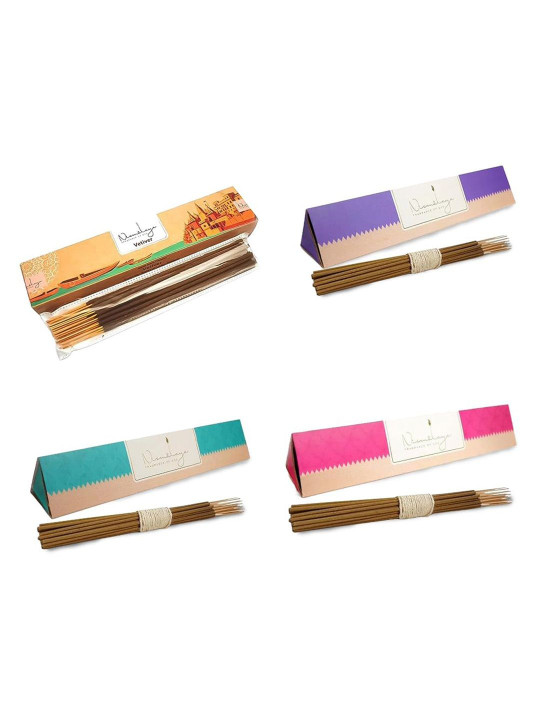Nirmalaya Rooh Rose Patchouli Vetiver Forest Wood Incense Sticks