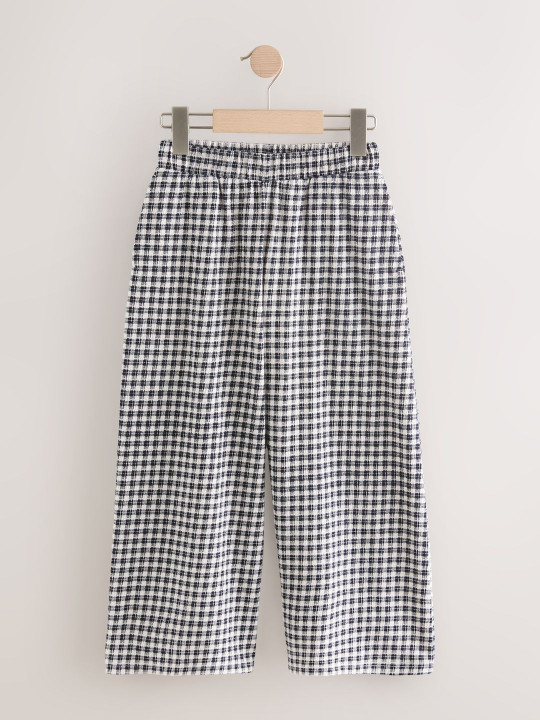 NEXT Girls Checked Wide Leg Trousers