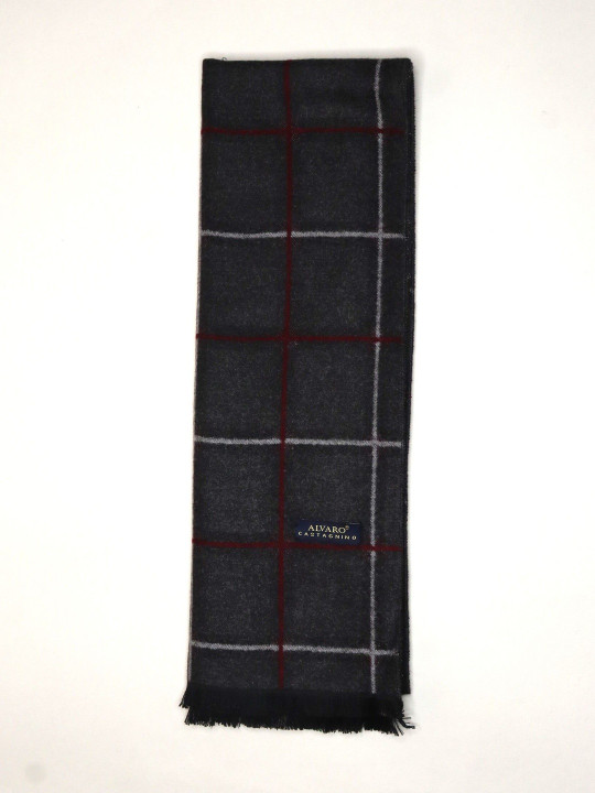 Alvaro Castagnino Men Checked Merino Wool Mufflers