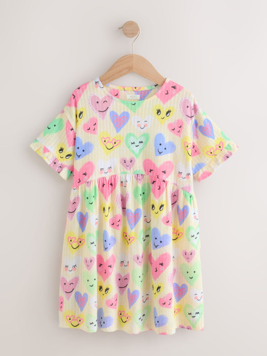 NEXT Girls Printed Pure Cotton A-Line Dress