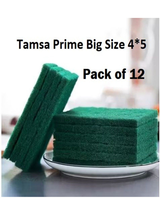 TAMSA PRIME Pack Of 12 Heavy Duty Scrubber & Sponge