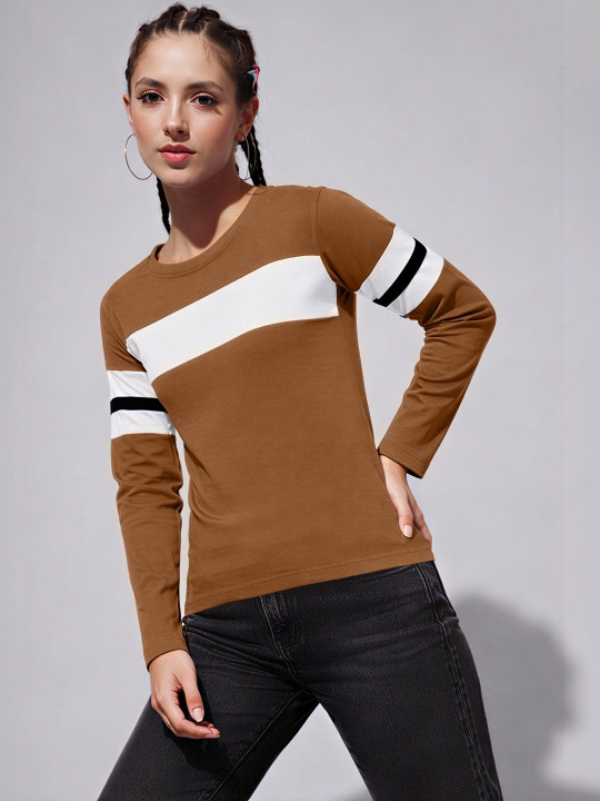 The Dry State Women Colourblocked T-shirt