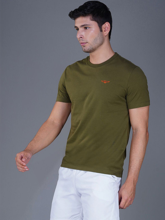 ZVEZDA Men Brand Logo Pure Cotton T-shirt